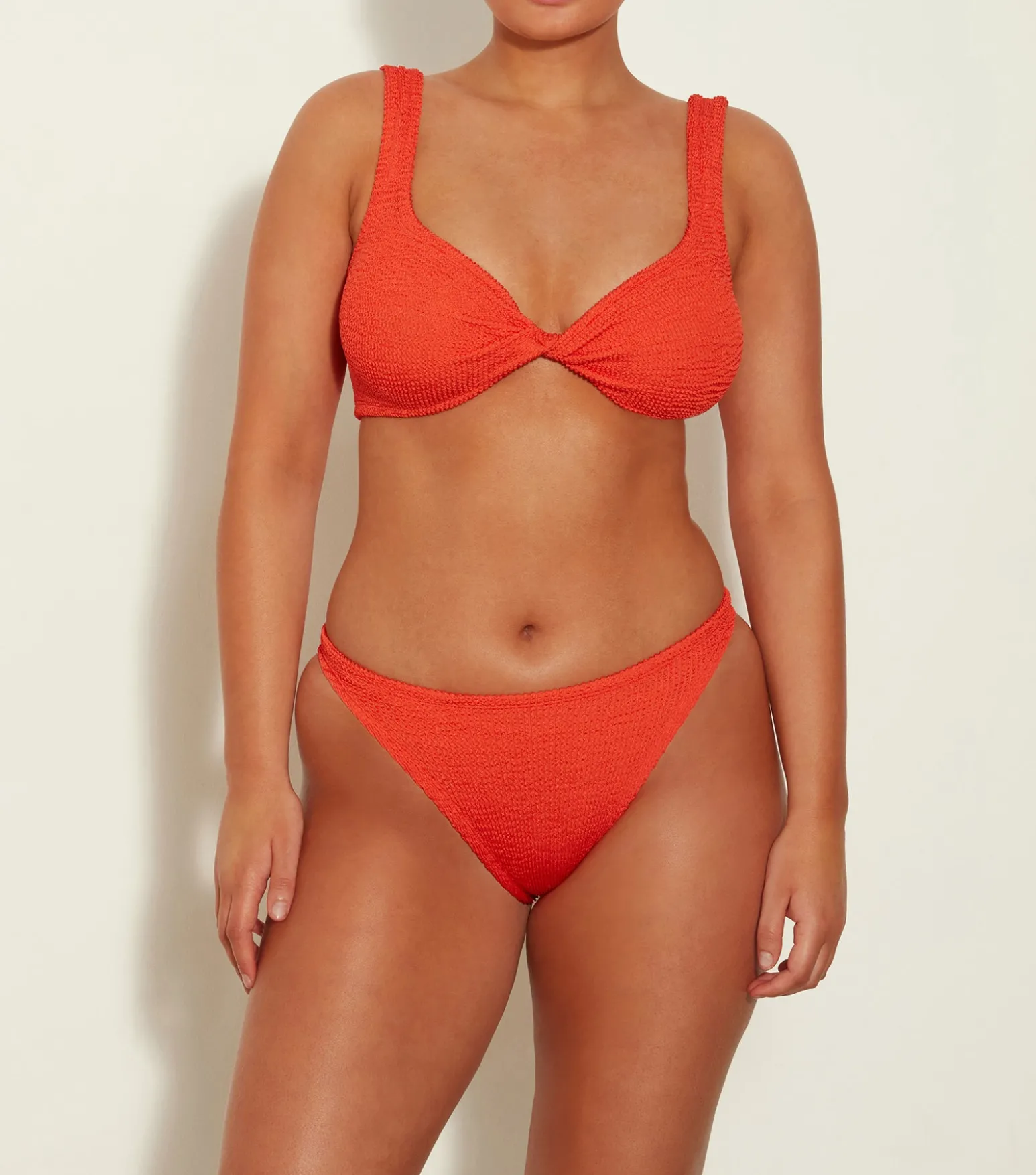 Hunza G Bikini Sets|Bralette-Juno Bikini - Metallic Tangerine