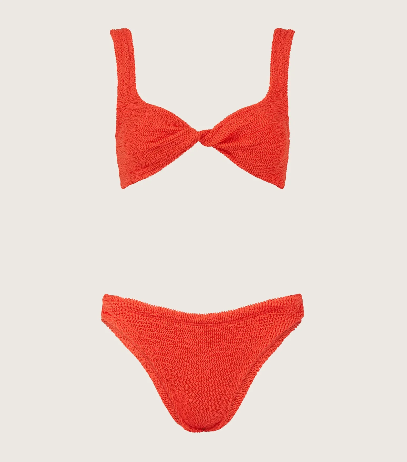 Hunza G Bikini Sets|Bralette-Juno Bikini - Metallic Tangerine