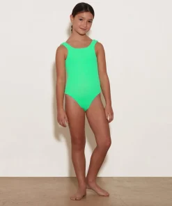 Hunza G Kids - 7-12 Yrs-Kids Classic Swim - Lime