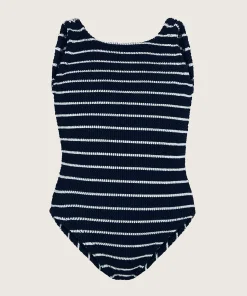 Hunza G Kids - 7-12 Yrs-Kids Classic Swim - Navy/White Stripe