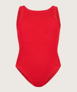 Hunza G Kids - 7-12 Yrs-Kids Classic Swim - Red