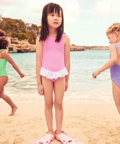 Hunza G Kids - 7-12 Yrs-Kids Denise Swim - Bubblegum