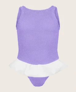 Hunza G Kids - 7-12 Yrs-Kids Denise Swim - Lilac