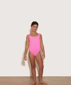 Hunza G Kids - 7-12 Yrs-Kids Domino Swim - Bubblegum