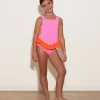 Hunza G Kids - 7-12 Yrs-Kids Duo Denise Swim - Bubblegum/Orange