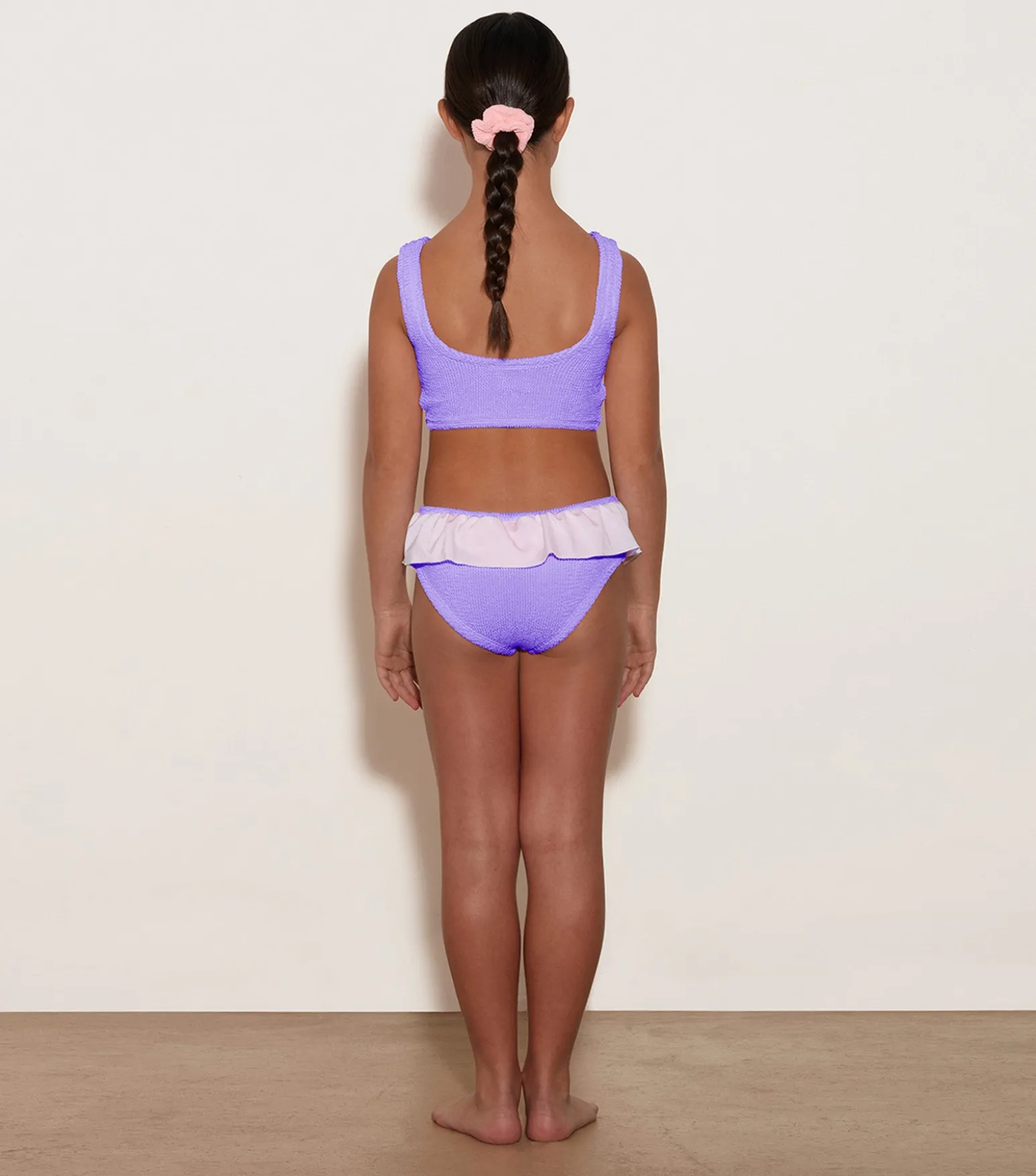 Hunza G Kids - 7-12 Yrs-Kids Olive Bikini - Lilac