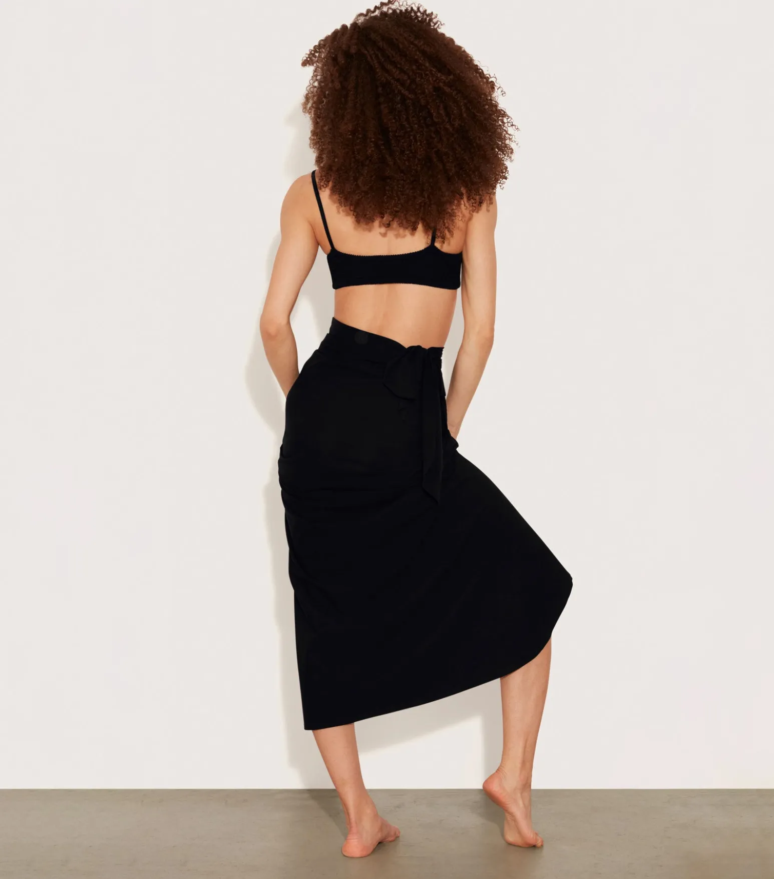 Hunza G Sarongs|Shorts And Skirts-Long Sarong - Black