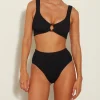 Hunza G Bralette|High-Waisted-Nadine Bikini - Black
