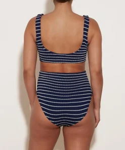 Hunza G Bikini Sets|Bralette-Nadine Bikini - Navy/White Stripe