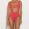 Hunza G Bikini Sets|Bralette-Nadine Bikini - Red/White Stripe
