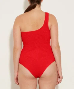 Hunza G One Shoulder-Nancy Swim - Red