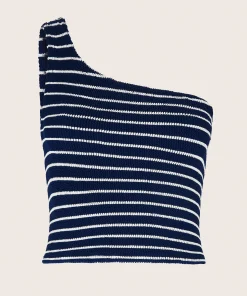 Hunza G Shirts And Tops-Neoma Top - Navy/White Stripe