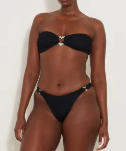 Hunza G Bikini Sets|Bandeau-Nicole Bikini - Black