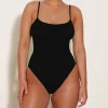 Hunza G Scoop Neck-Pamela Swim - Black