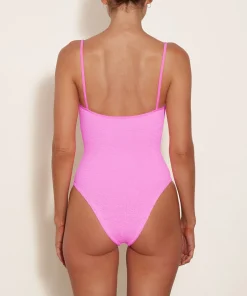 Hunza G Scoop Neck-Pamela Swim - Bubblegum