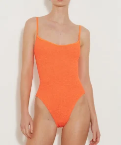 Hunza G Scoop Neck-Pamela Swim - Orange