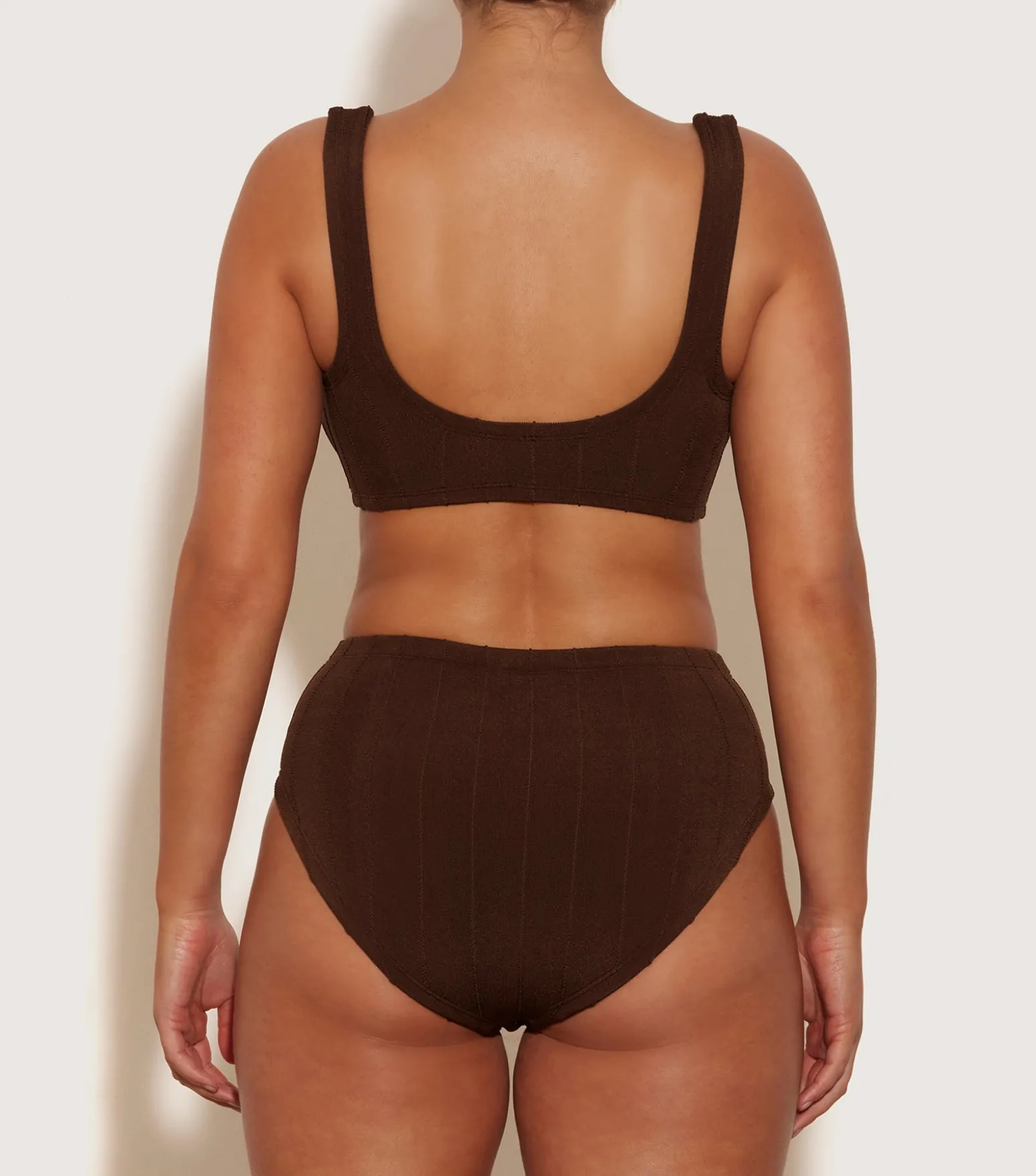 Hunza G Bikini Sets|Bralette-Patricia Nile Bikini - Metallic Chocolate