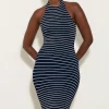 Hunza G Dresses-Polly Dress - Navy/White Stripe