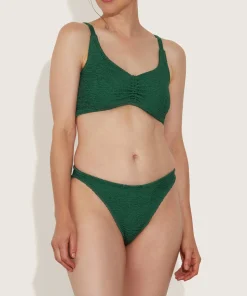 Hunza G Bikini Sets-Post Mastectomy Bikini - Metallic Forest Green