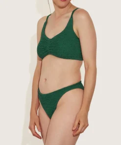 Hunza G Bikini Sets-Post Mastectomy Bikini - Metallic Forest Green