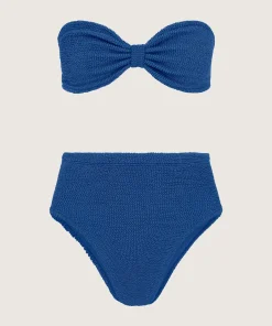 Hunza G Bikini Sets|High-Waisted-Ruby Bikini - Metallic Denim
