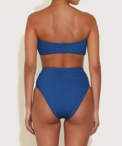 Hunza G Bikini Sets|High-Waisted-Ruby Bikini - Metallic Denim