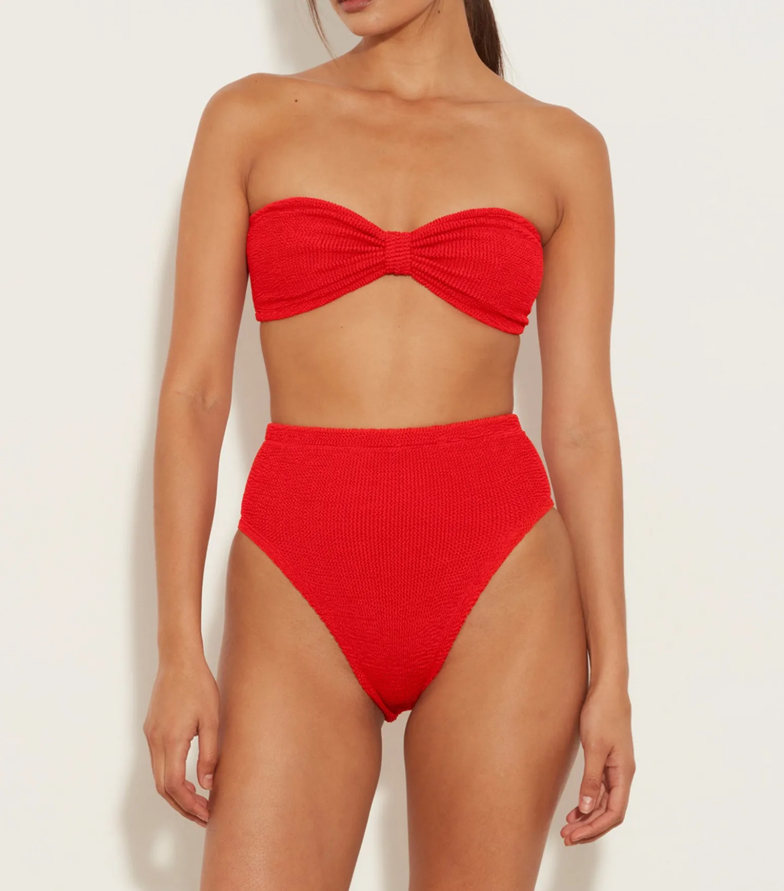 Hunza G Bikini Sets|High-Waisted-Ruby Bikini - Red