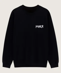Hunza G Sweats|Shirts And Tops-80s Logo Sweatshirt - Black