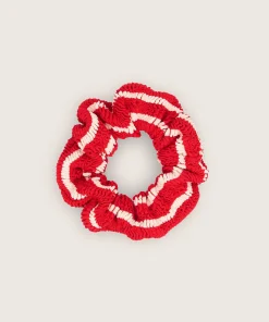 Hunza G Scrunchies-Scrunchie - Red/White Stripe