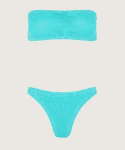 Hunza G Bikini Sets|Bandeau-Shay Bikini - Aqua
