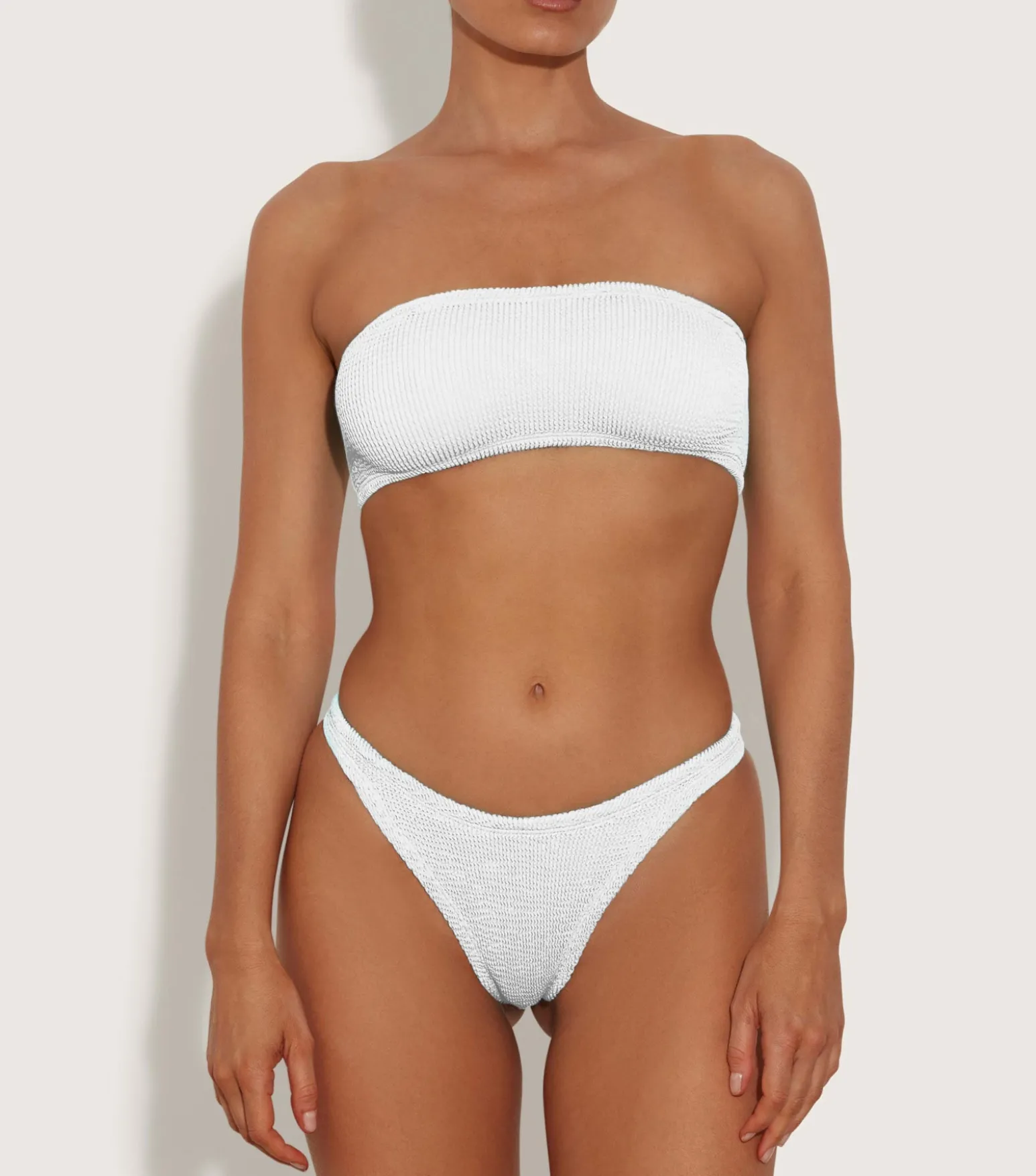 Hunza G Bikini Sets|Bandeau-Shay Bikini - White