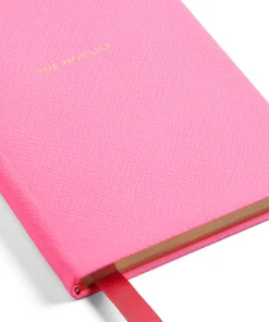 Hunza G Notebooks-Smythson X Chelsea Notebook - Bubblegum