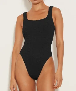 Hunza G Square Neck-Square Neck Swim - Black