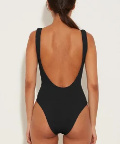 Hunza G Square Neck-Square Neck Swim - Black