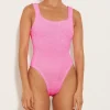 Hunza G Square Neck-Square Neck Swim - Bubblegum