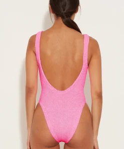 Hunza G Square Neck-Square Neck Swim - Bubblegum