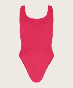 Hunza G Square Neck-Square Neck Swim - Metallic Raspberry