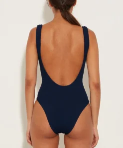 Hunza G Square Neck-Square Neck Swim - Navy