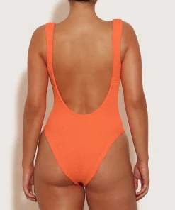 Hunza G Square Neck-Square Neck Swim - Orange