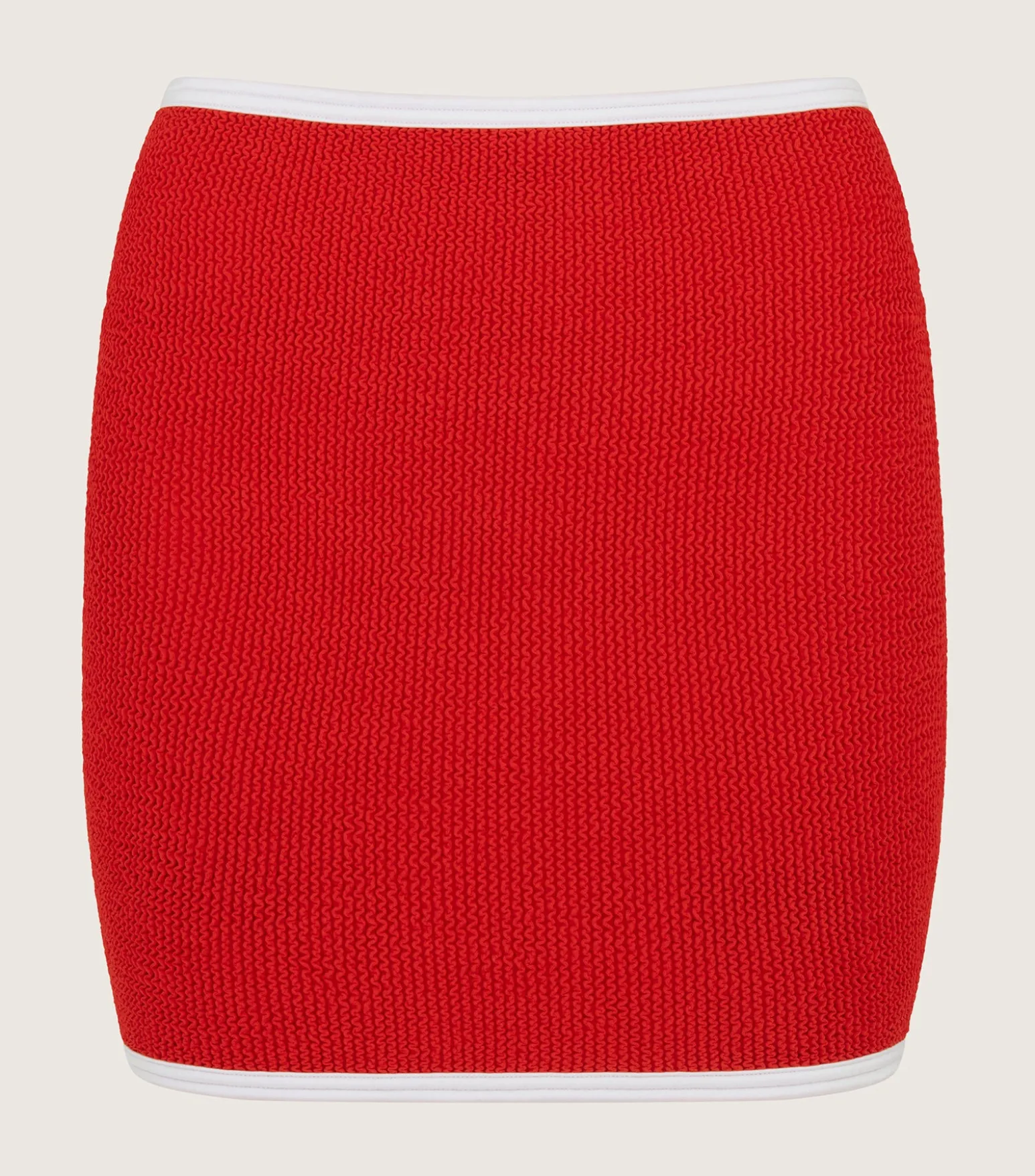 Hunza G Shorts And Skirts-Swimskirt Bikini Bottom - Red/White