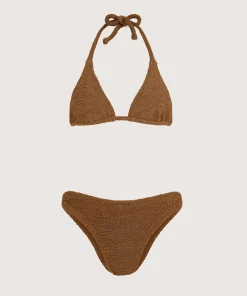 Hunza G Triangle|Bikini Sets-Tammy Bikini - Metallic Cocoa