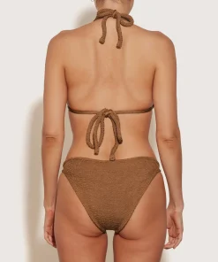 Hunza G Triangle|Bikini Sets-Tammy Bikini - Metallic Cocoa