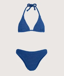 Hunza G Triangle|Bikini Sets-Tammy Bikini - Metallic Denim
