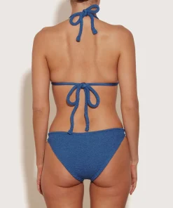 Hunza G Triangle|Bikini Sets-Tammy Bikini - Metallic Denim