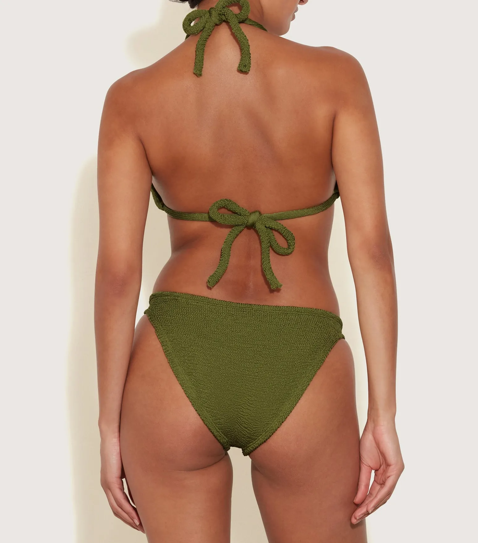 Hunza G Triangle|Bikini Sets-Tammy Bikini - Metallic Moss