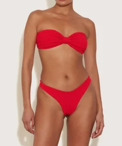 Hunza G Bikini Sets|Bandeau-Tina Bikini - Red