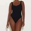 Hunza G Scoop Neck-Tonya Swim - Black