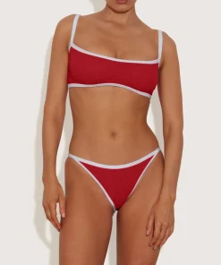 Hunza G Bikini Sets|Bralette-Tyler Bikini - Red/White