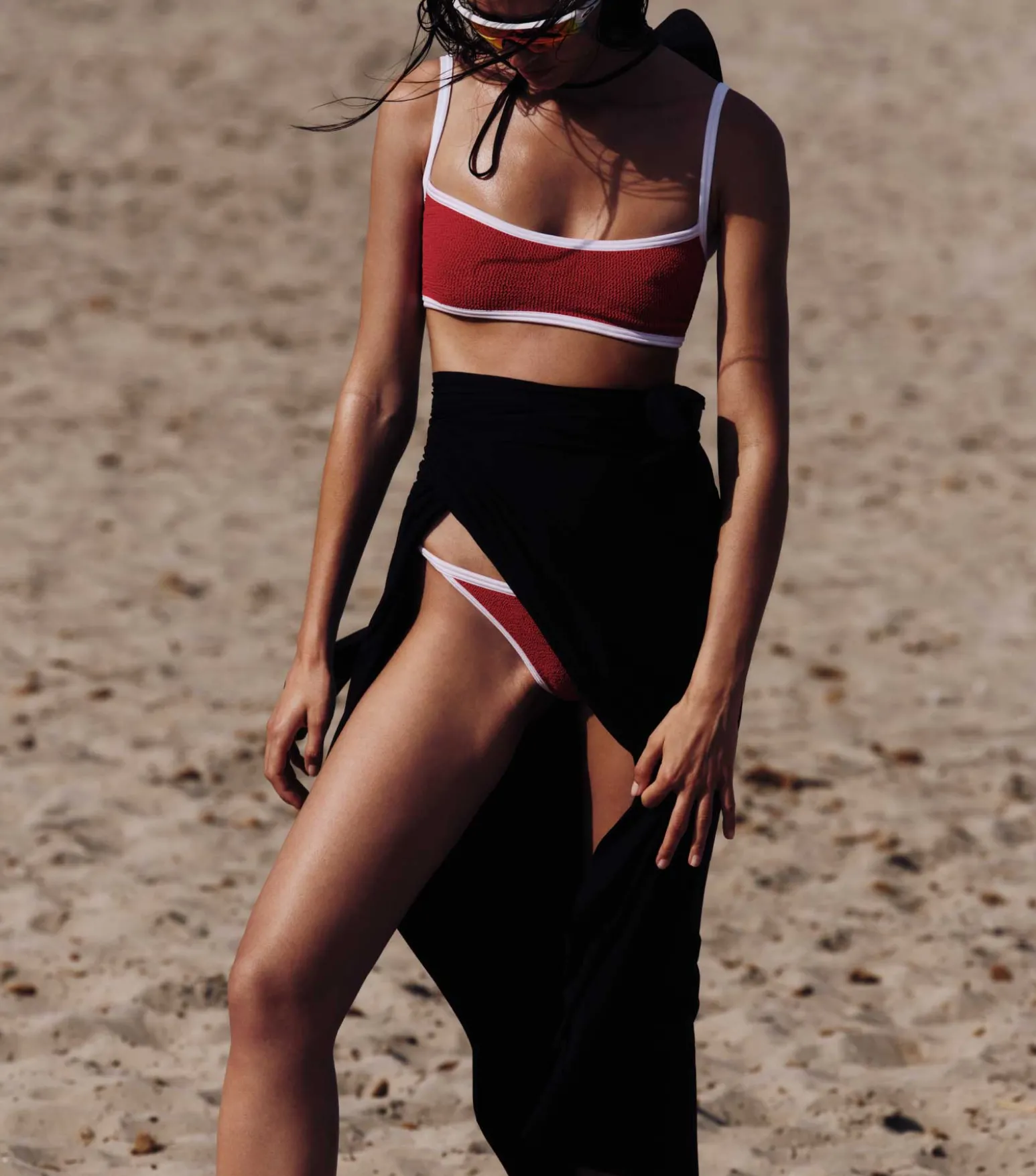 Hunza G Bikini Sets|Bralette-Tyler Bikini - Red/White