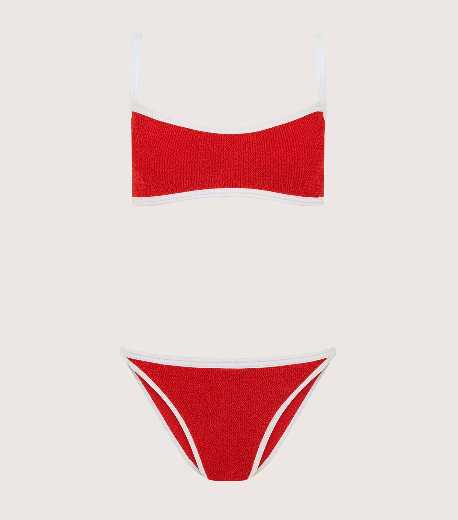 Hunza G Bikini Sets|Bralette-Tyler Bikini - Red/White